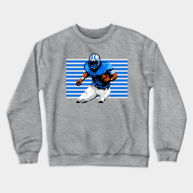 Detroit Pixel Running Back Crewneck Sweatshirt by The Pixel League